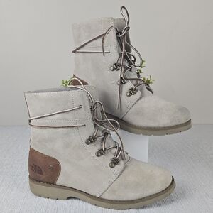 The North‎ Face Women's Beige and Brown Lace-Up Boots